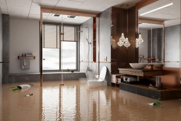 Water Damage Flooded Bedroom